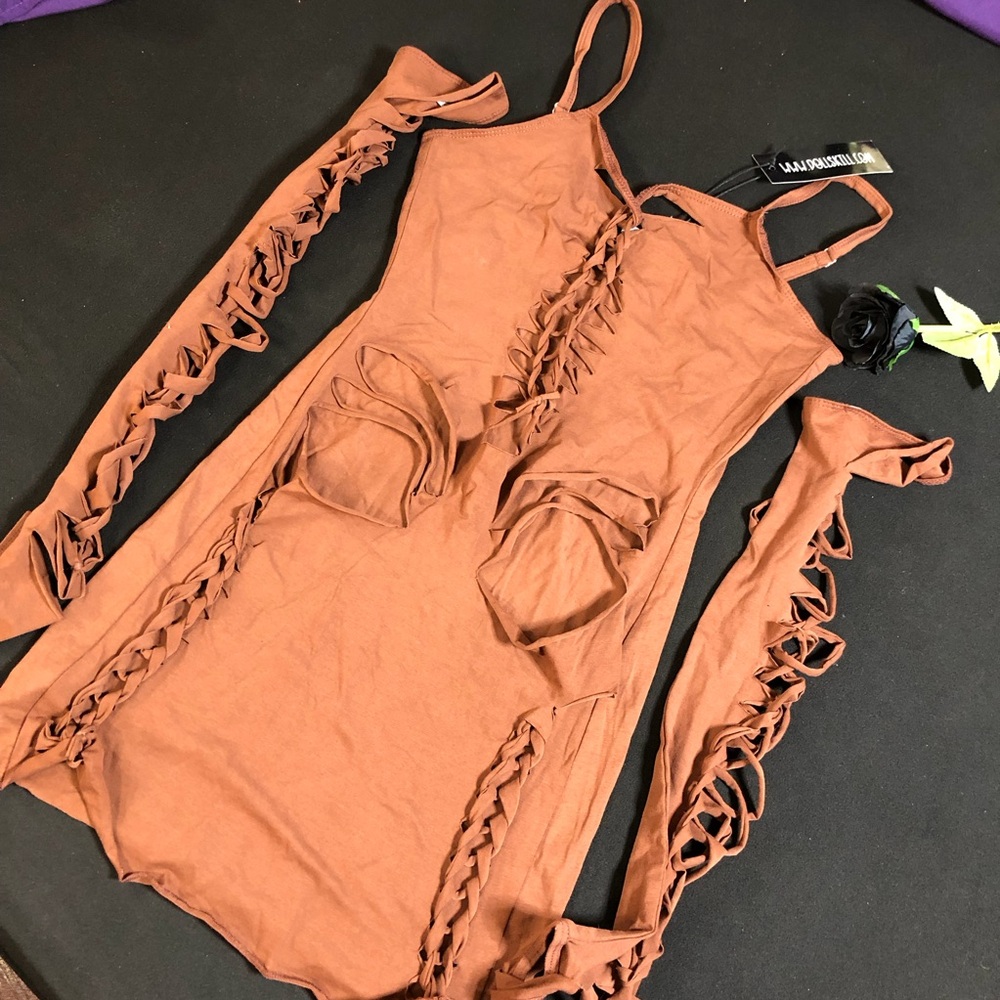 Current Mood Brown Midi Dress